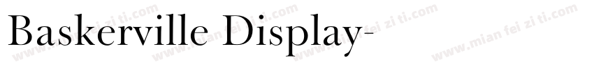 Baskerville Display字体转换